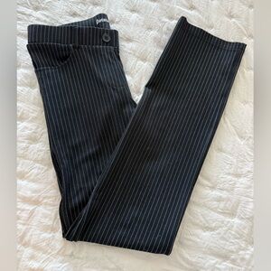 Betabrand Black and White Pinstripe Pants